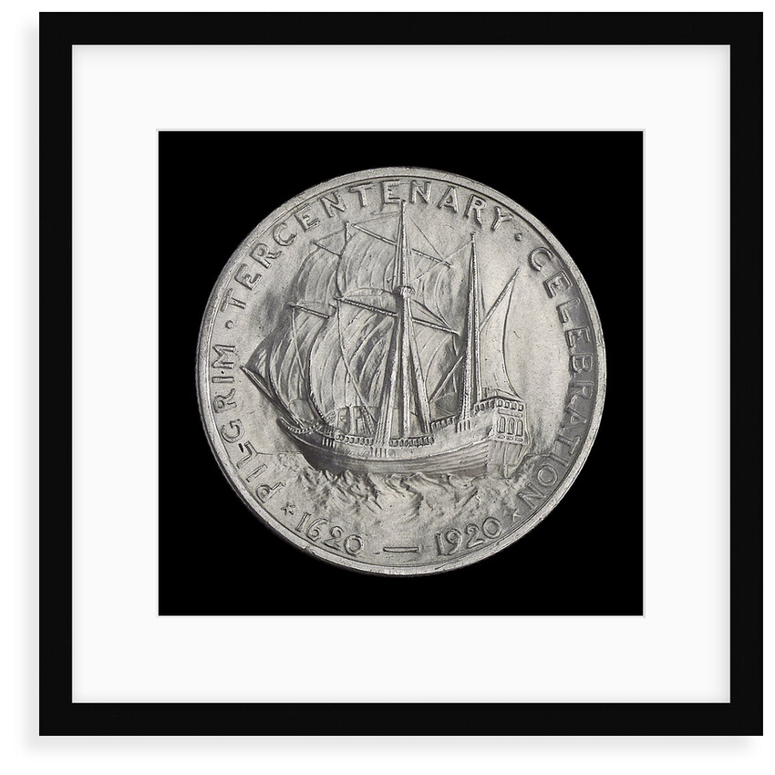 Coin commemorating the Pilgrim Tercentenary celebration, 1920; reverse by unknown