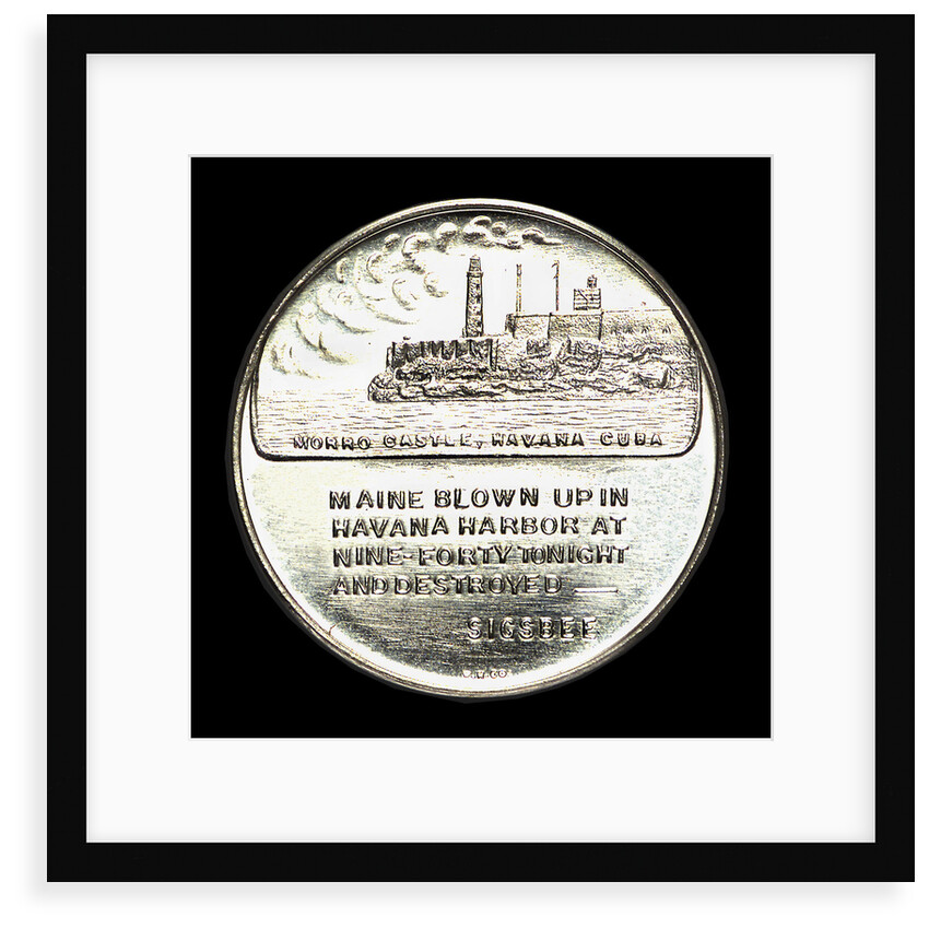 Medal commemorating the 50th anniversary of the destruction of the battleship Maine, 1948; reverse by W. & H. Co.