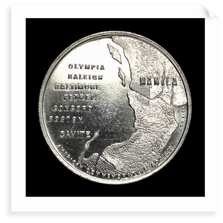 Medal commemorating the 50th anniversary of the Battle of Manila Bay, 1948; reverse by W. & H. Co.