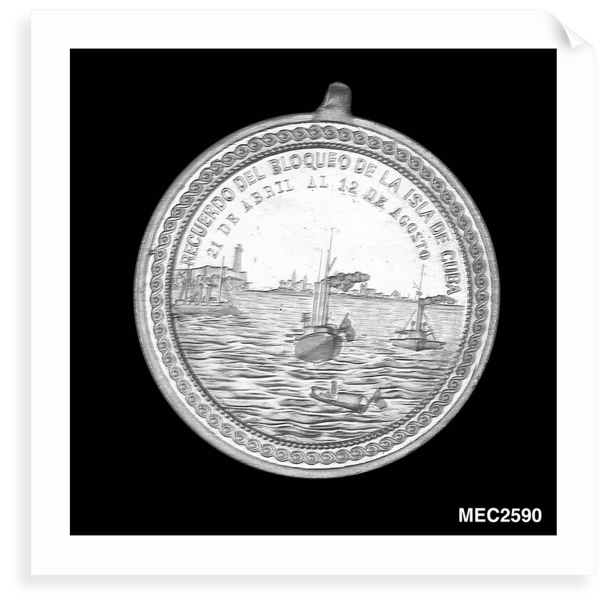 Medal commemorating the blockade of Cuba, 1898 by unknown