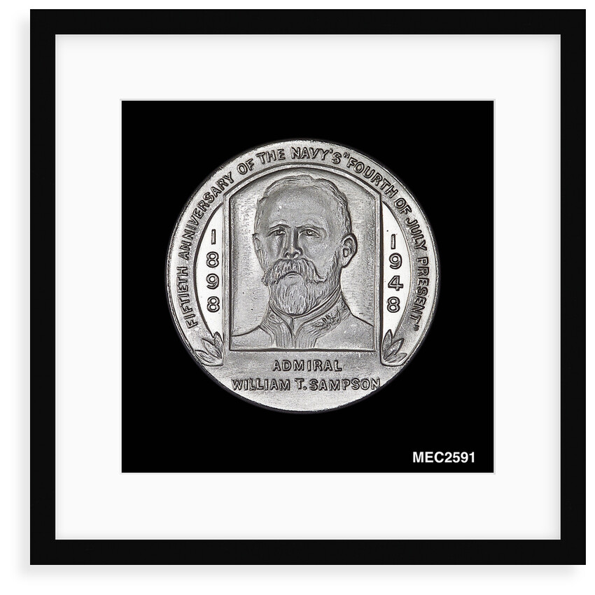 Medal commemorating the destruction of the Spanish Fleet off Santiago Cuba, 1898 by W. & H. Co.