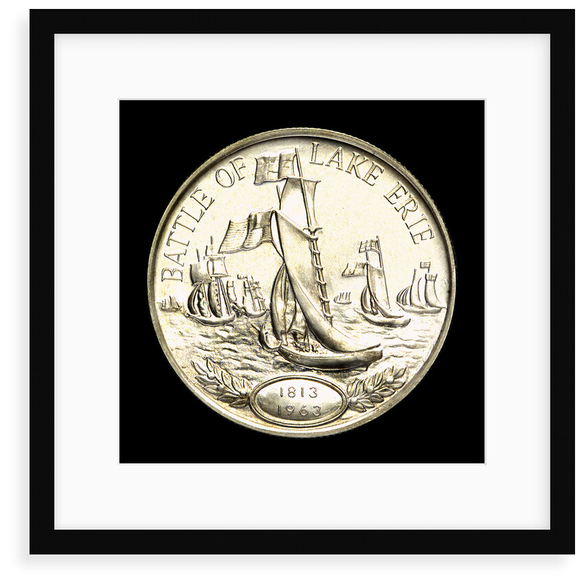 Medal commemorating the 150th anniversary of the battle of Lake Erie, 1963; reverse by Heraldic Art