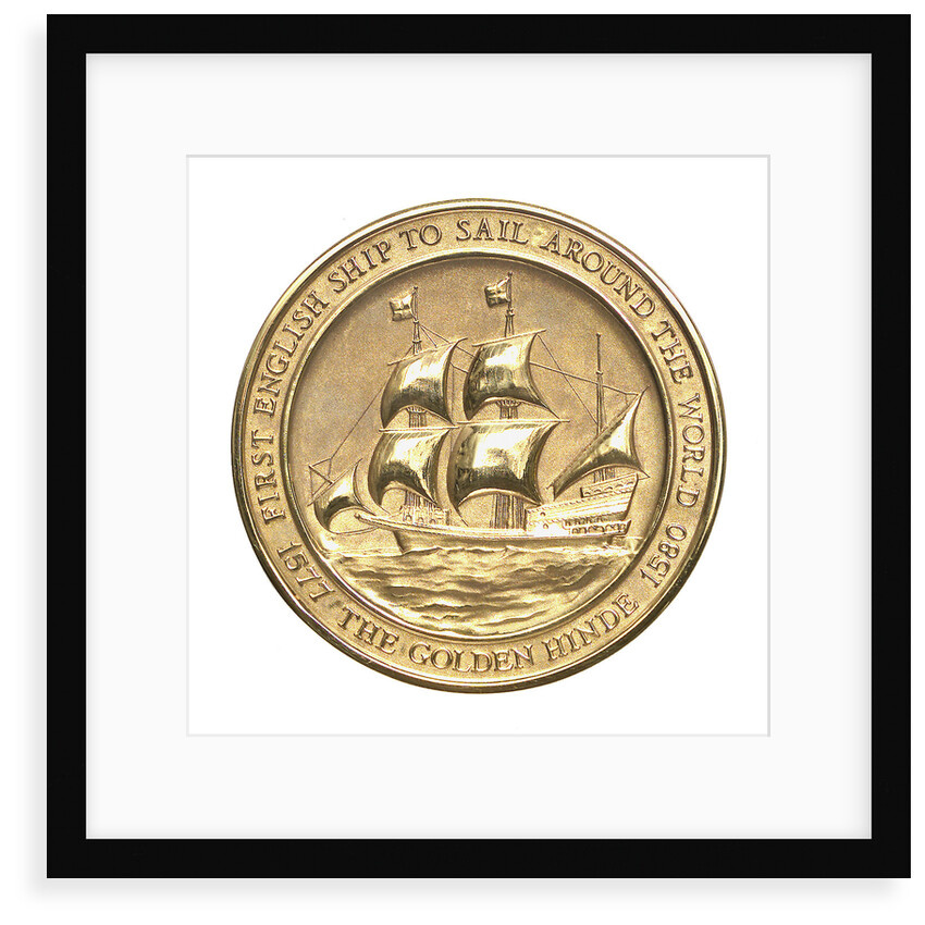Medal commemorating the 400th anniversary of Francis Drake's exploration of California, 1979; reverse by Hyde