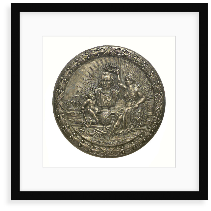 Medal commemorating the 400th anniversary of the discovery of America, 1892; obverse by unknown
