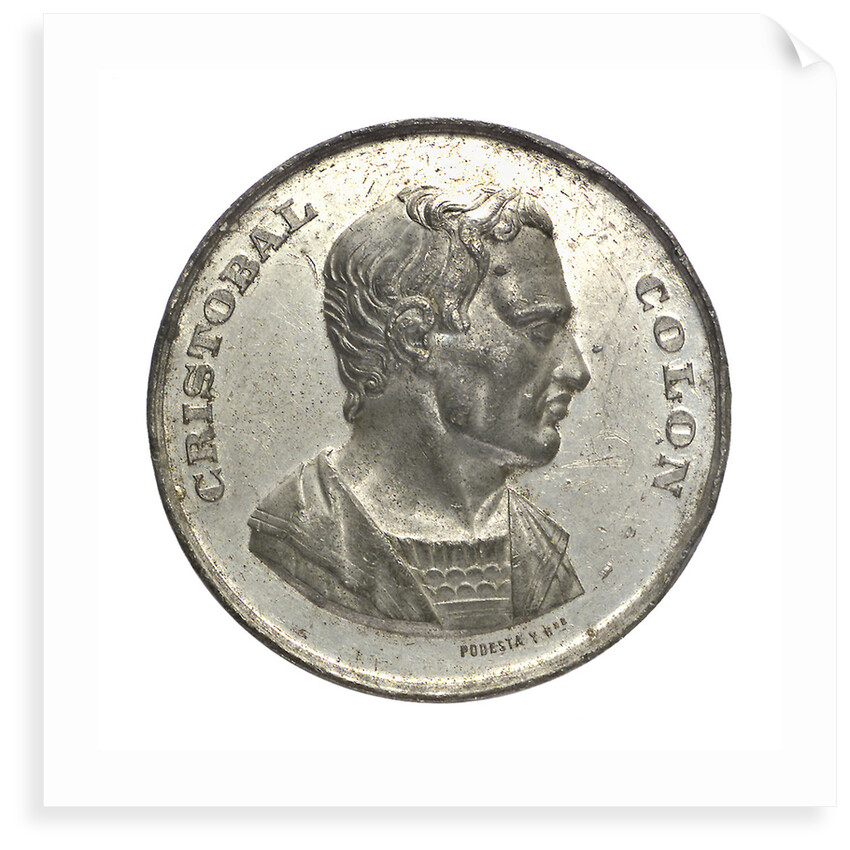 Medal commemorating the 400th anniversary of the discovery of America, 1892; obverse by Pdesta Bros