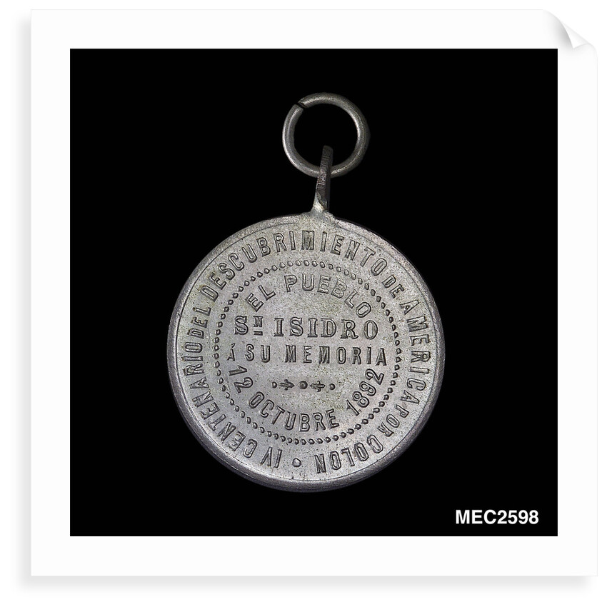 Token commemorating the 400th anniversary of the discovery of America, 1892 by Unknown