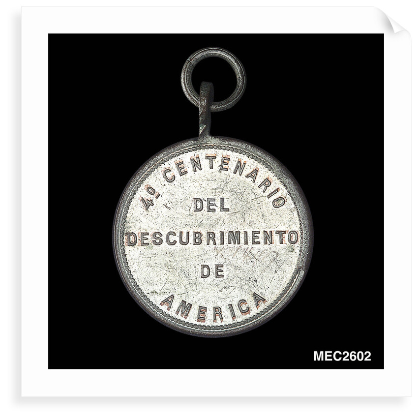 Token commemorating the 400th anniversary of the discovery of America, 1892 by unknown