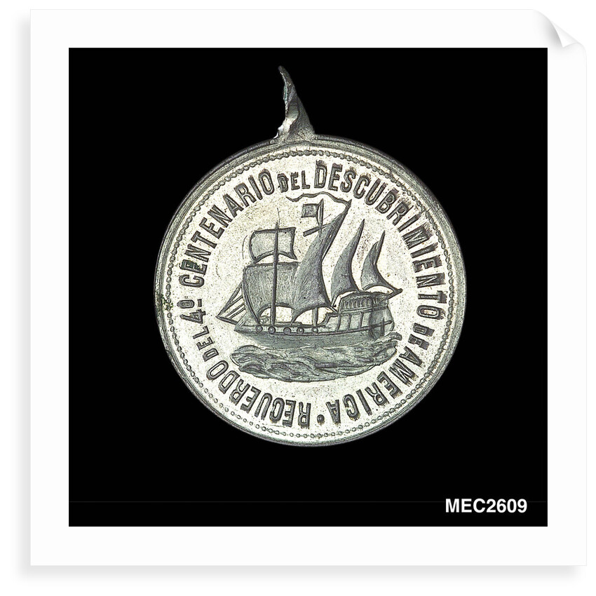 Token commemorating the 400th anniversary of the discovery of America, 1892 by Unknown