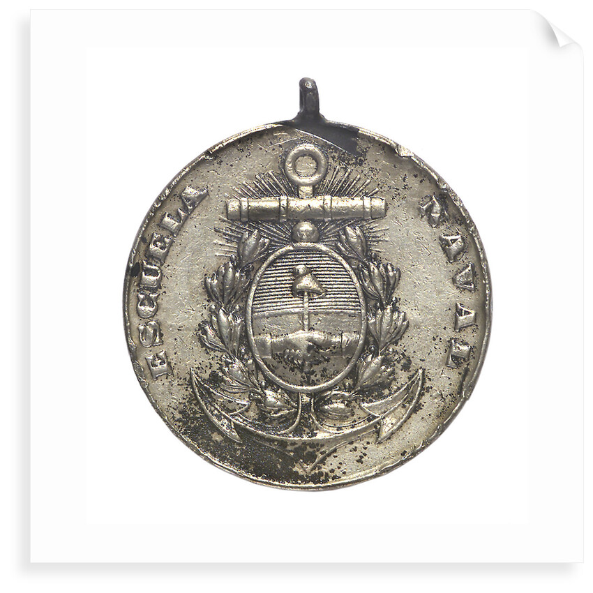 Argentine Naval School badge of the Oath to the Flag; obverse by unknown