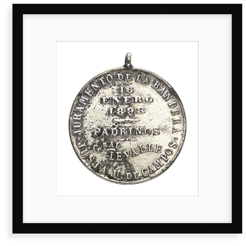 Argentine Naval School badge of the Oath to the Flag; reverse by unknown