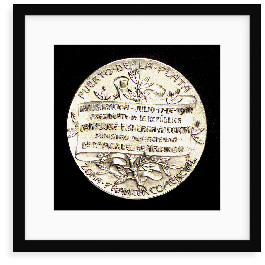 Ingot commemorating the inauguration of the free commercial port of La Plata, 1910; reverse by J. J. Gottuzzo & Ca.