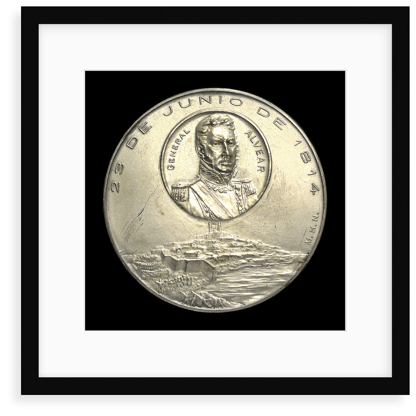Medal commemorating the centenary of the capture of Montevideo, 1914; reverse by C. Rossi