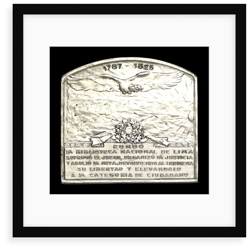 Plaque commemorating the homage of the Argentine navy to Dr B Monteagudo; reverse by Gottuzzo & Piana
