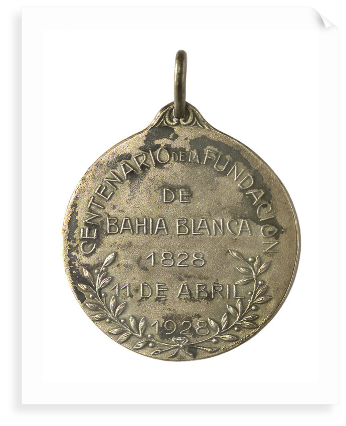 Medal commemorating Bahia Blanca centenary, 1928; reverse by unknown