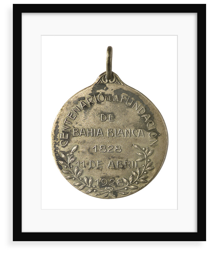 Medal commemorating Bahia Blanca centenary, 1928; reverse by unknown