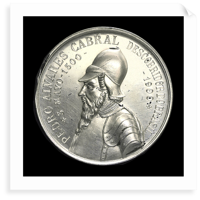 Medal commemorating the fourth centenary of the discovery of Brazil by Admiral Cabral, 1900; obverse by Unknown