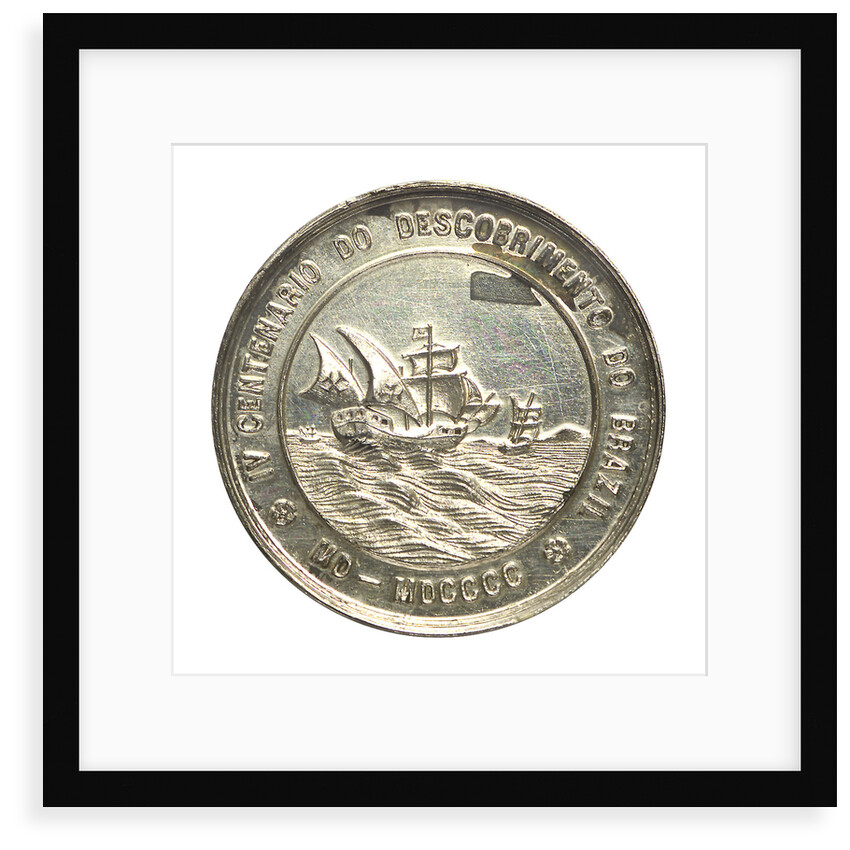 Medal commemorating the fourth centenary of the discovery of Brazil, 1900; obverse by unknown
