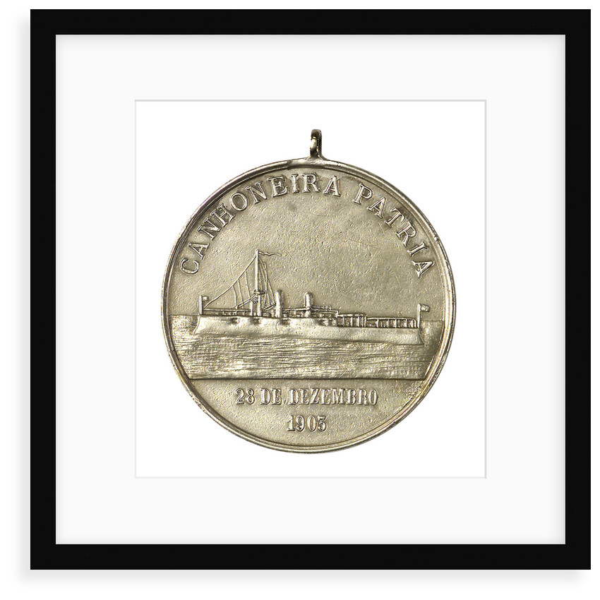 Medal commemorating the visit of the gun-boat 'Patria' to Rio de Janeiro; obverse by unknown