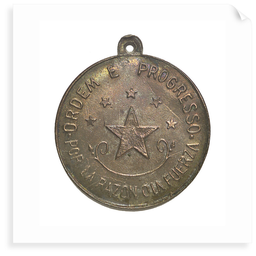 Medal commemorating the visit of the Brazilian cruiser 'Admiral Barroso' to Chile; reverse by J.P.R.