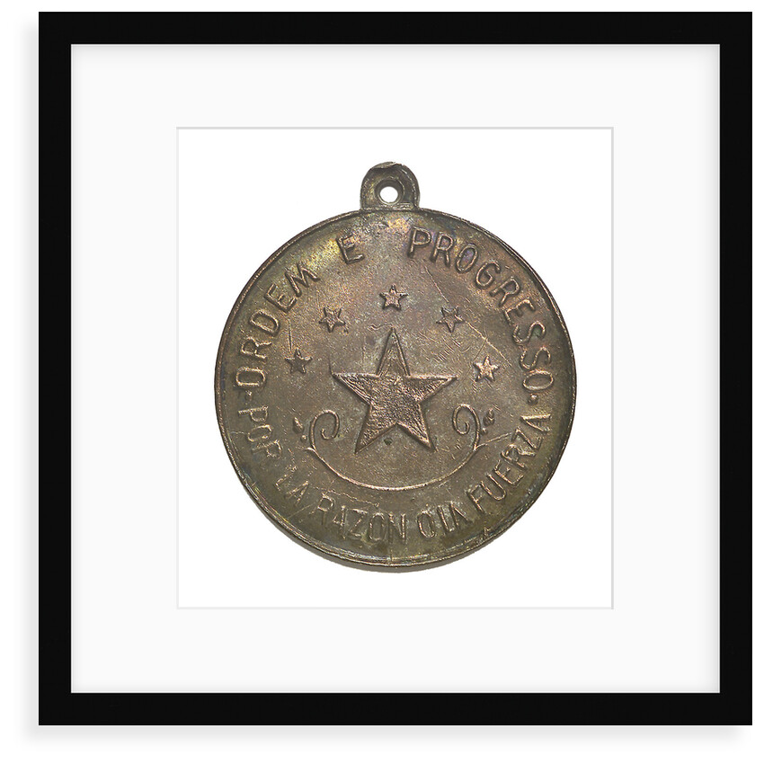 Medal commemorating the visit of the Brazilian cruiser 'Admiral Barroso' to Chile; reverse by J.P.R.