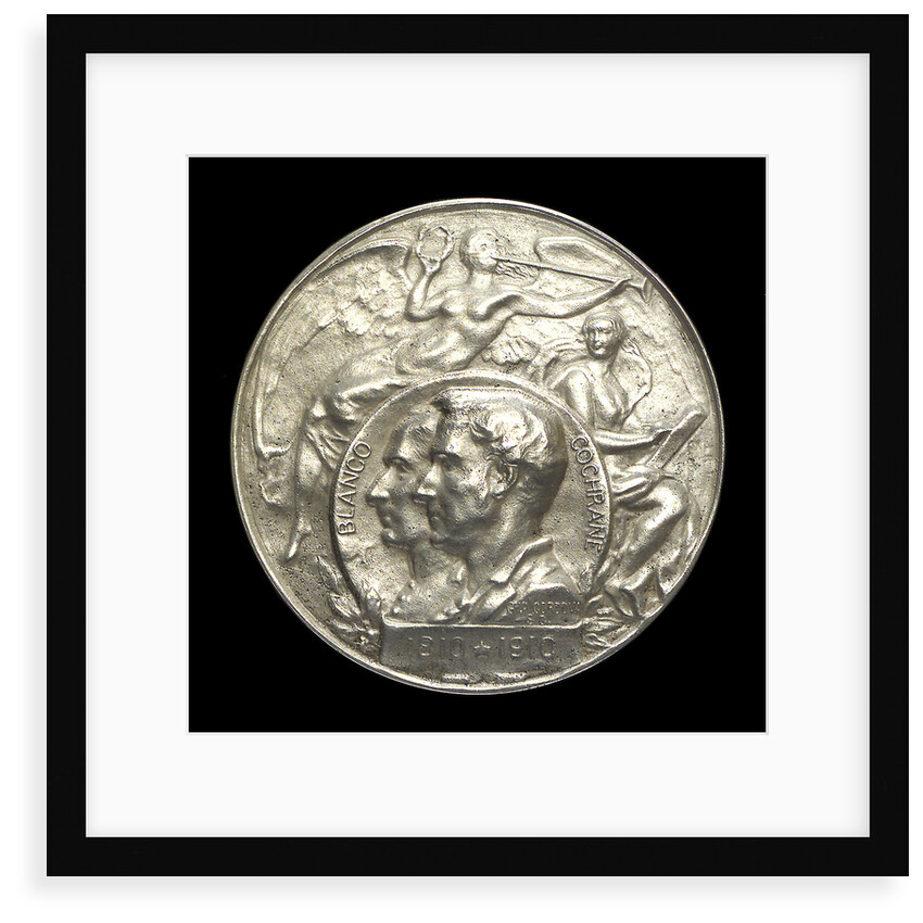 Medal commemorating the centenary of the revolt of the Chilean Fleet, Admiral Cochrane and Admiral Blanco, 1910; obverse by G. Cordova