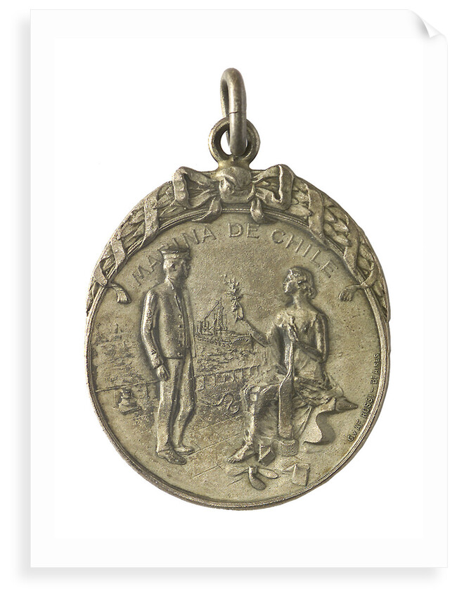 Badge of the School of Engineers, Chile; obverse by C. Rossi