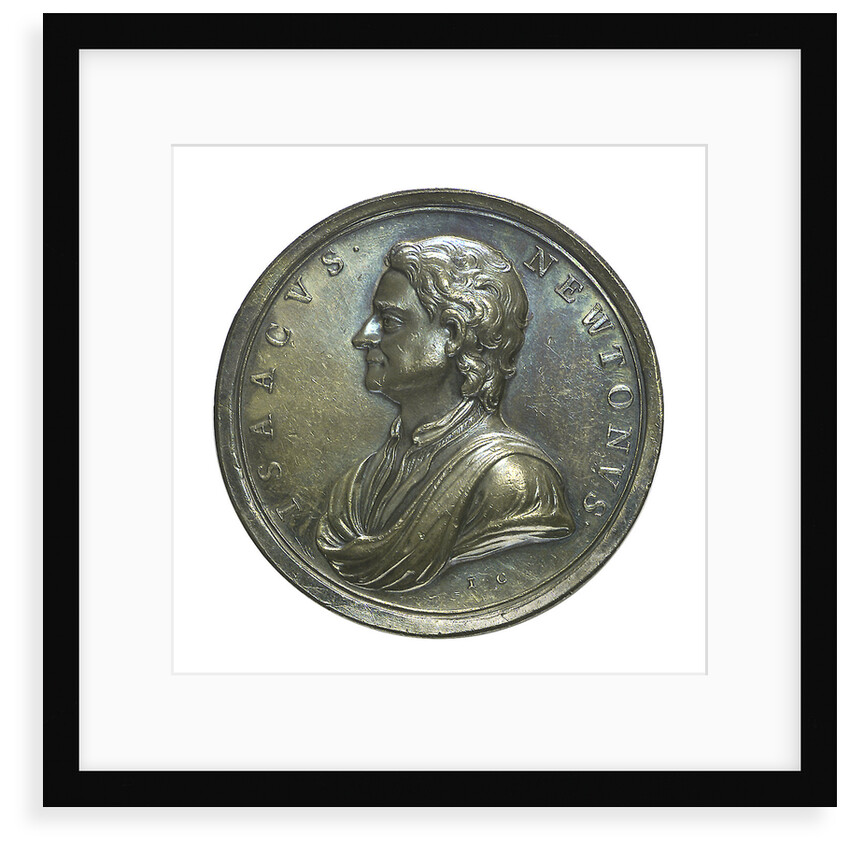 Commemorative medal depicting Sir Isaac Newton (1642-1727); obverse by J. Croker
