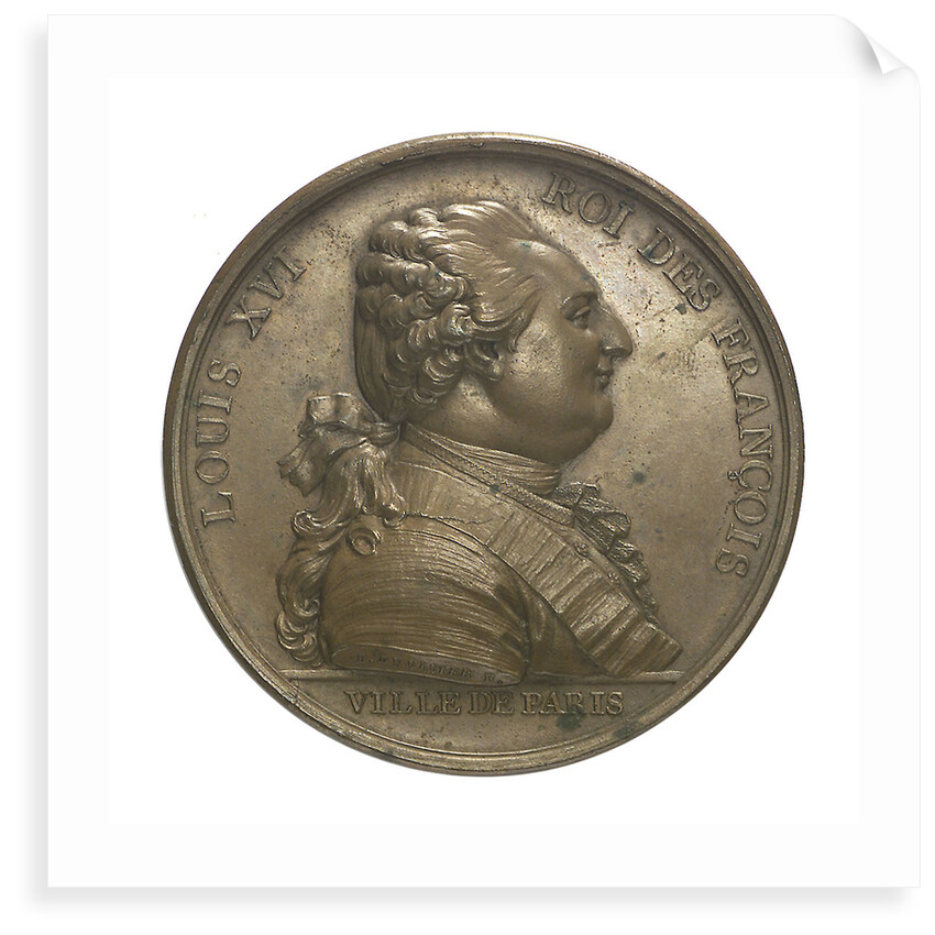 Medal commemorating Louis XVI and the City of Paris; obverse by P.S.B. Duvivier