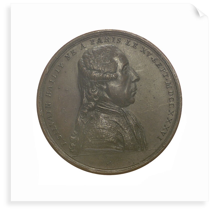 Commemorative medal depicting John Sylvanus Bailly (1736-93); obverse by unknown