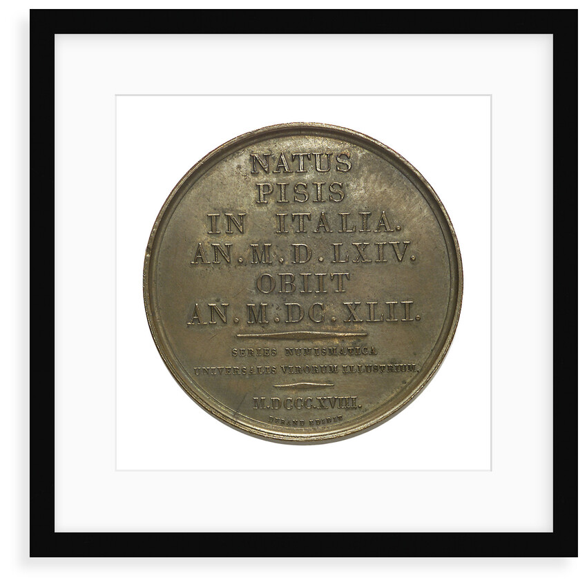 Commemorative medal depicting Galilaeo Galilei (1564-1642); reverse by R. Cayrard