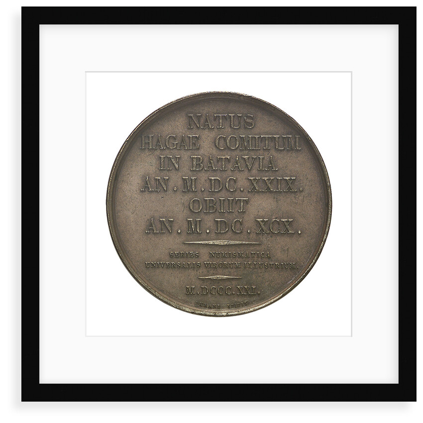 Commemorative medal depicting Christian Huygens (1629-95); reverse by Henrionnet