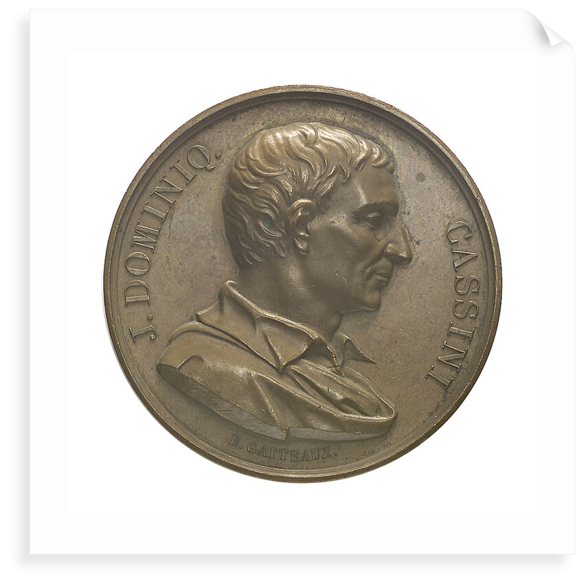 Medal commemorating John Dominic Cassini (1625-1712); obverse by J.E. Gatteaux