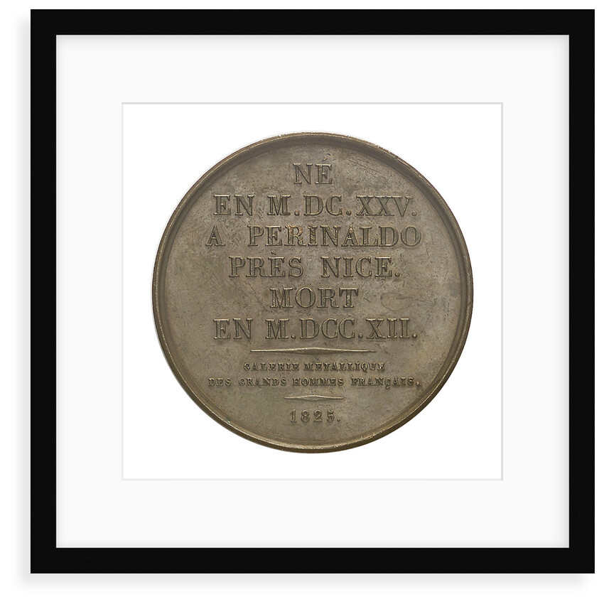 Medal commemorating John Dominic Cassini (1625-1712); reverse by J.E. Gatteaux