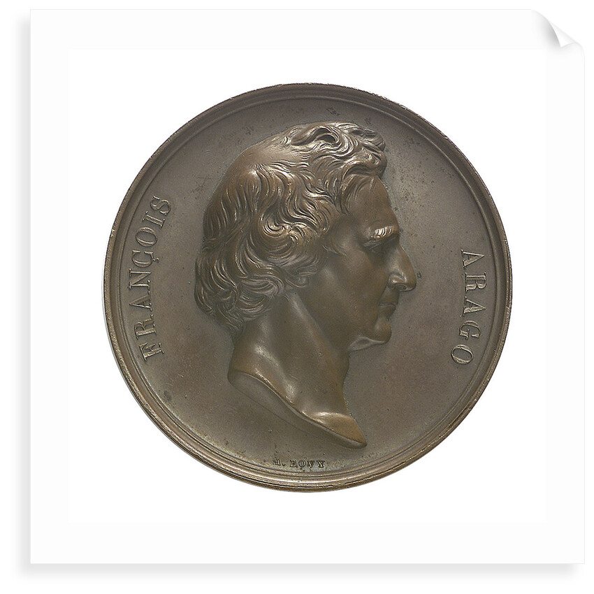 Commemorative medal depicting Dominique Francois Jean Arago (1786-1855); obverse by A.F.A. Bovy