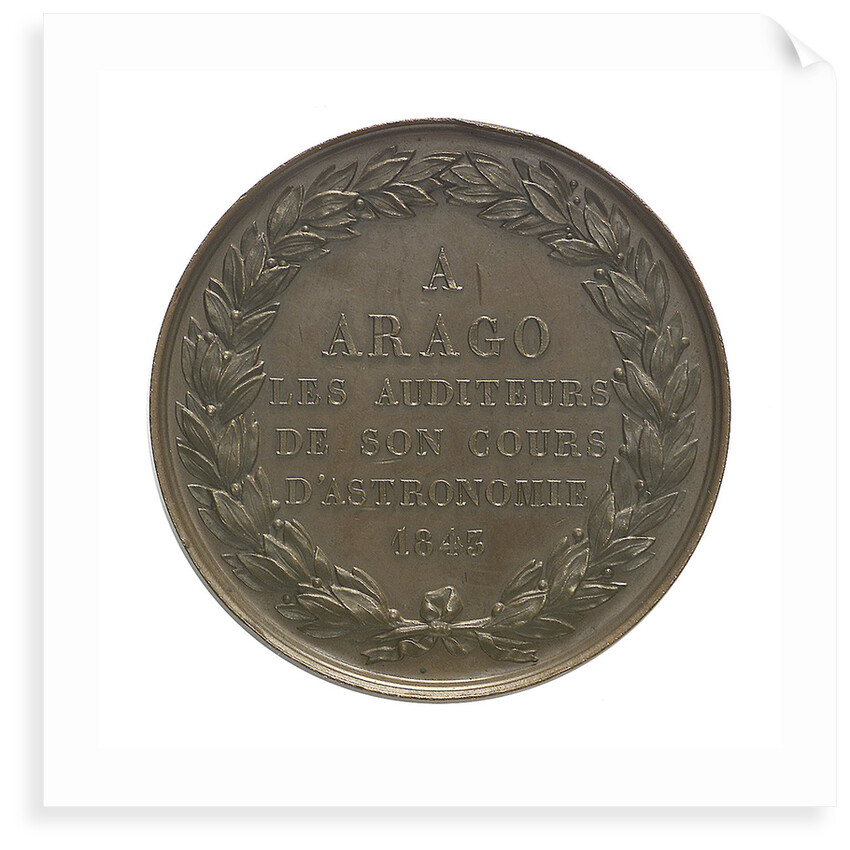 Commemorative medal depicting Dominique Francois Jean Arago (1786-1855); reverse by A.F.A. Bovy