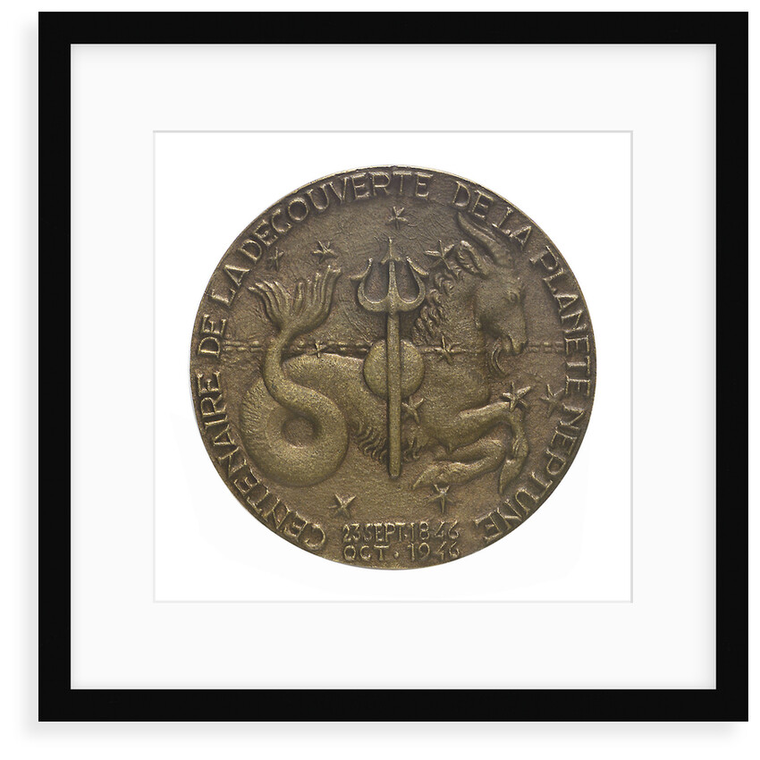 Medal commemorating the centenary of the discovery of the planet Neptune, 1946; reverse by Georges Guiraud