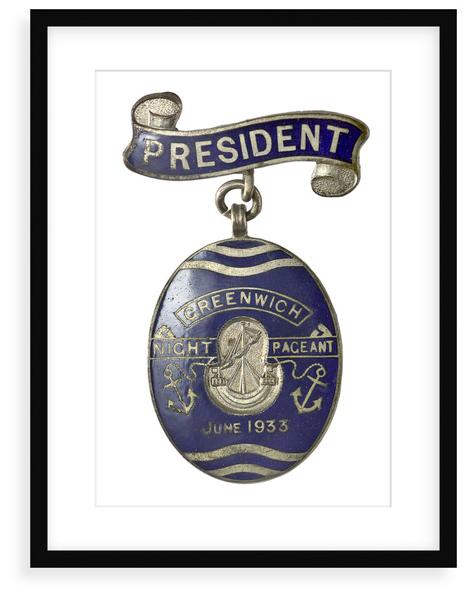 Badge of the Greenwich Pageant, 1933; obverse by Fattorini & Son Ltd.
