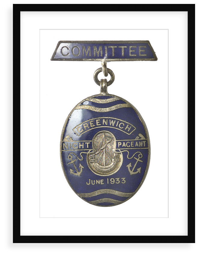 Badge of the Greenwich Pageant, 1933; obverse by Fattorini & Son Ltd.