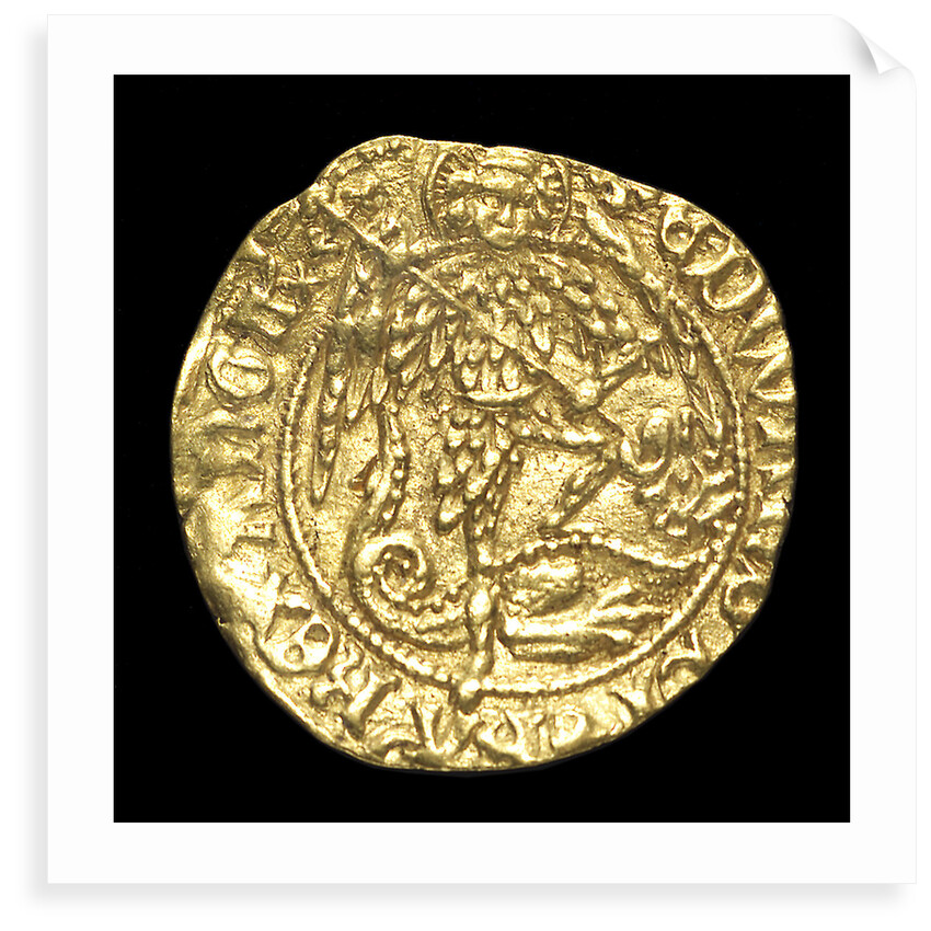 Coin - half-angel; obverse by unknown