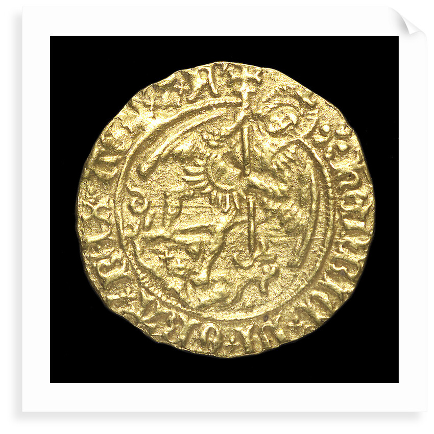 Coin - half-angel; obverse by unknown