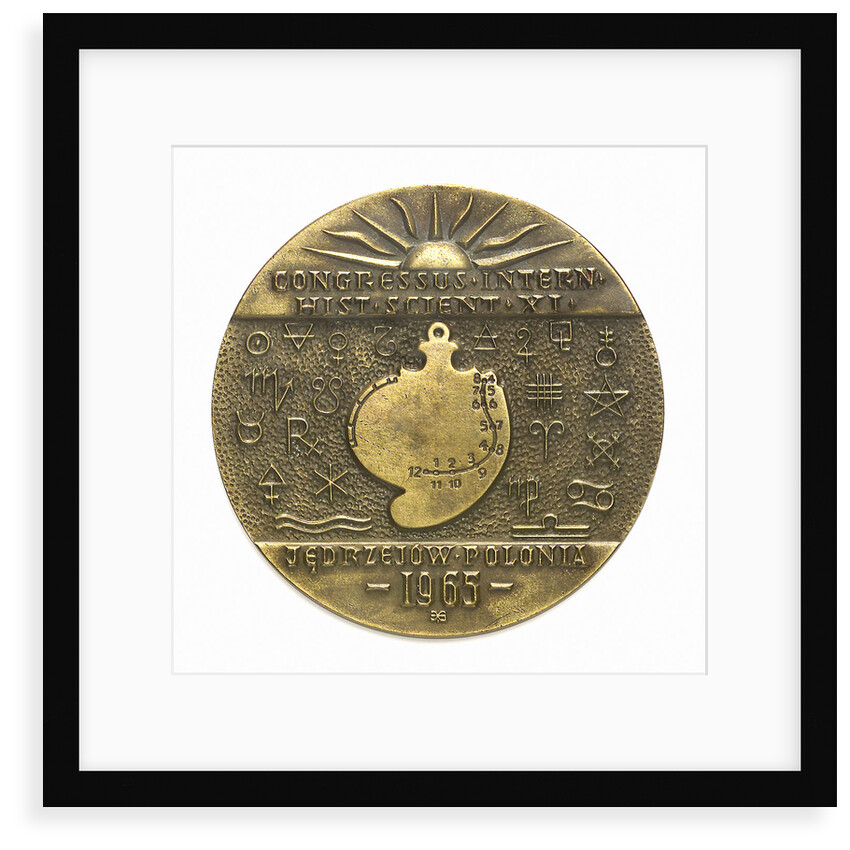 Medal commemorating the 11th International Congress of the History of Science, 1965; reverse by unknown
