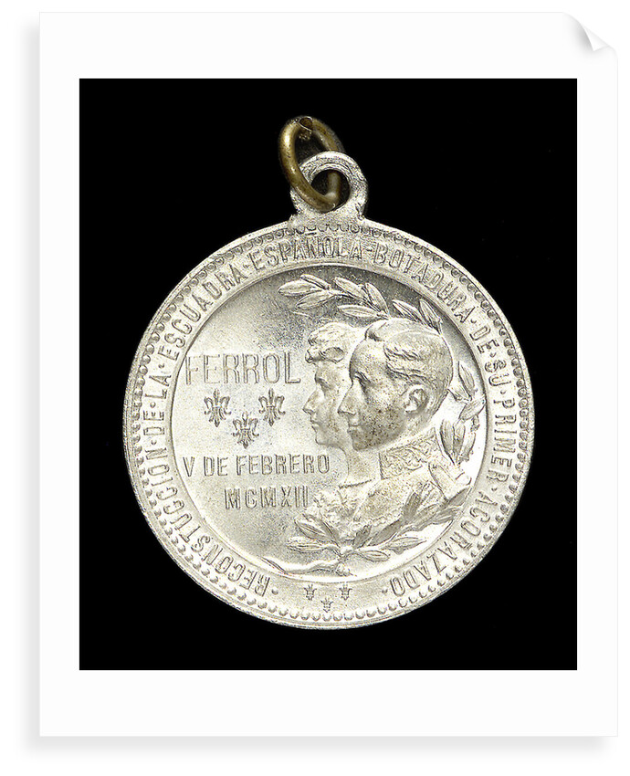 Medal commemorating the launching of armoured ship 'España', 1912 by B. Serrano