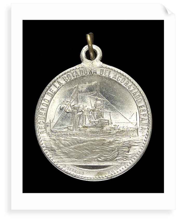 Medal commemorating the launching of armoured ship 'España', 1912 by B. Serrano