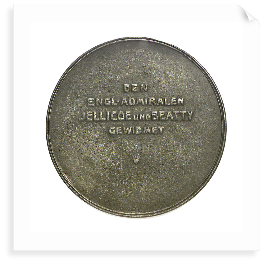 Medal commemorating the Battle of Jutland, 1916; reverse by P.L. Kuchler