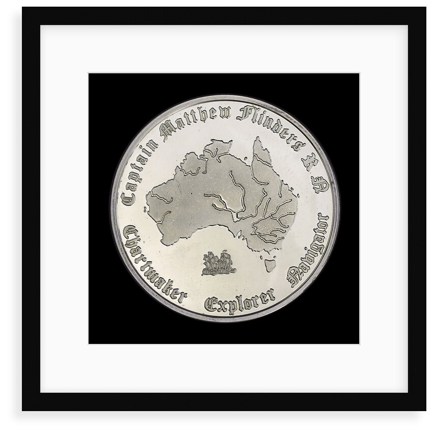 Medal commemorating Captain Matthew Flinders (1774-1814), bicentenary, 1974; obverse by Lincolnshire & South Humberside Arts