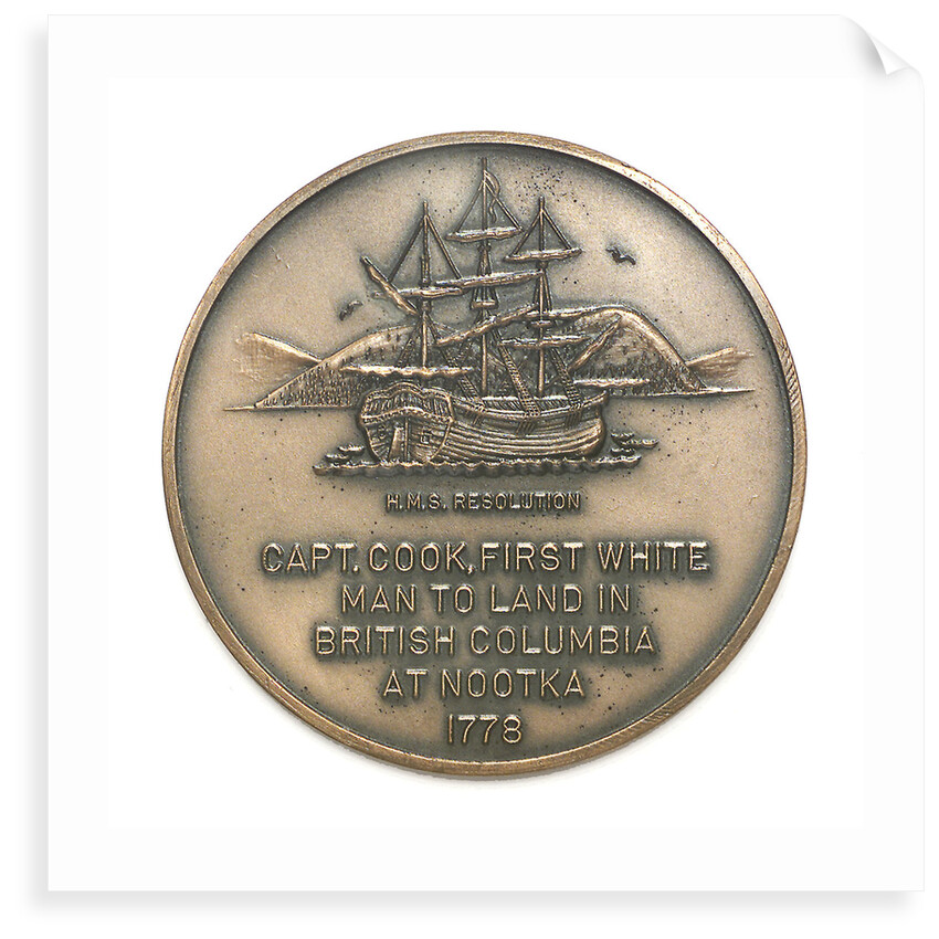 Medal commemorating Captain James Cook (1728-1779); reverse by Historic Medals