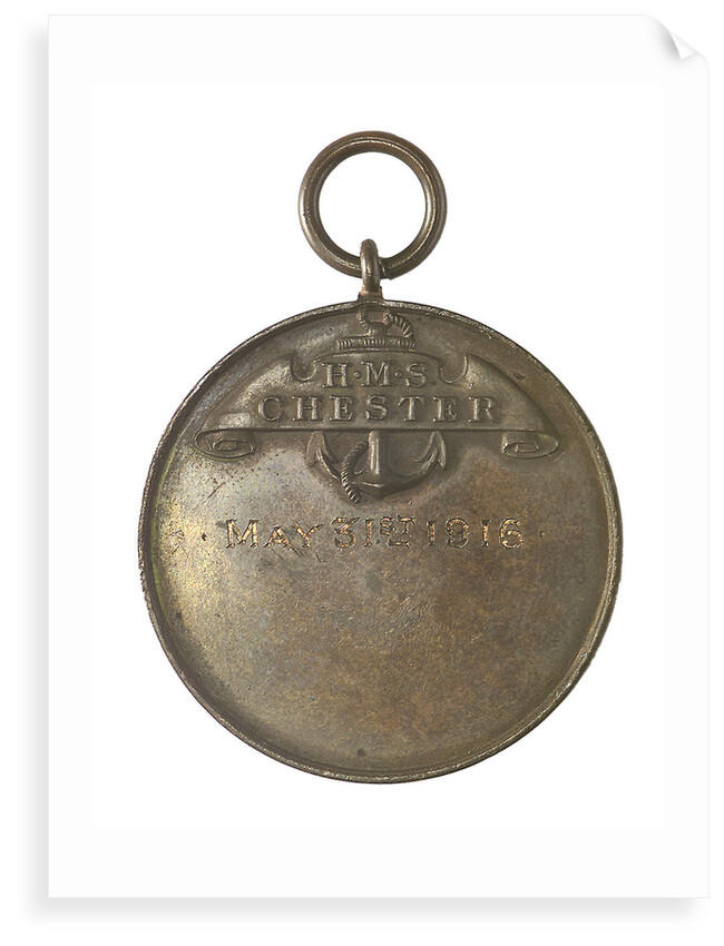 Medal commemorating HMS 'Chester' and the battle of Jutland, 1916; reverse by unknown
