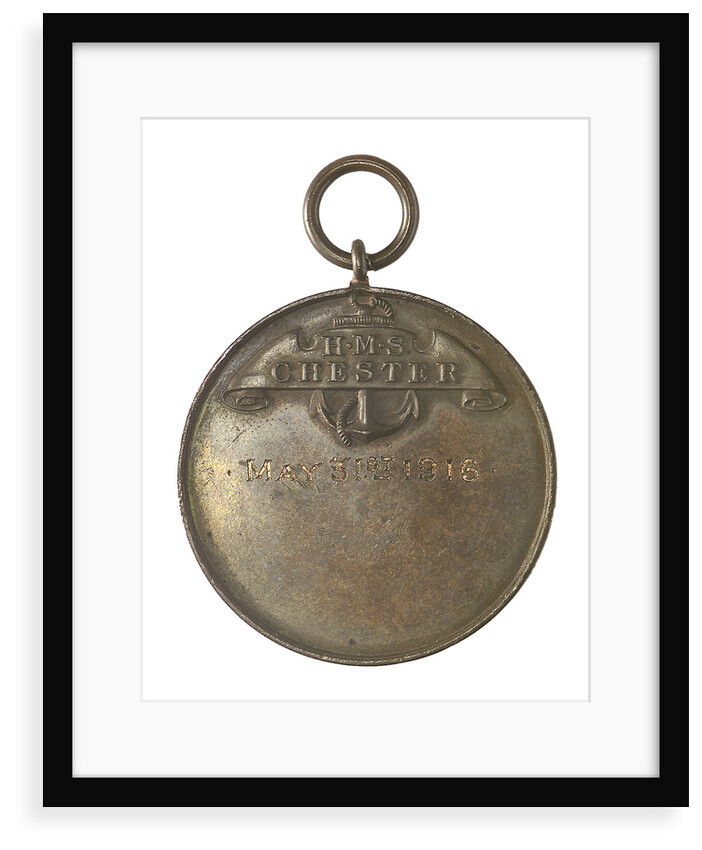 Medal commemorating HMS 'Chester' and the battle of Jutland, 1916; reverse by unknown