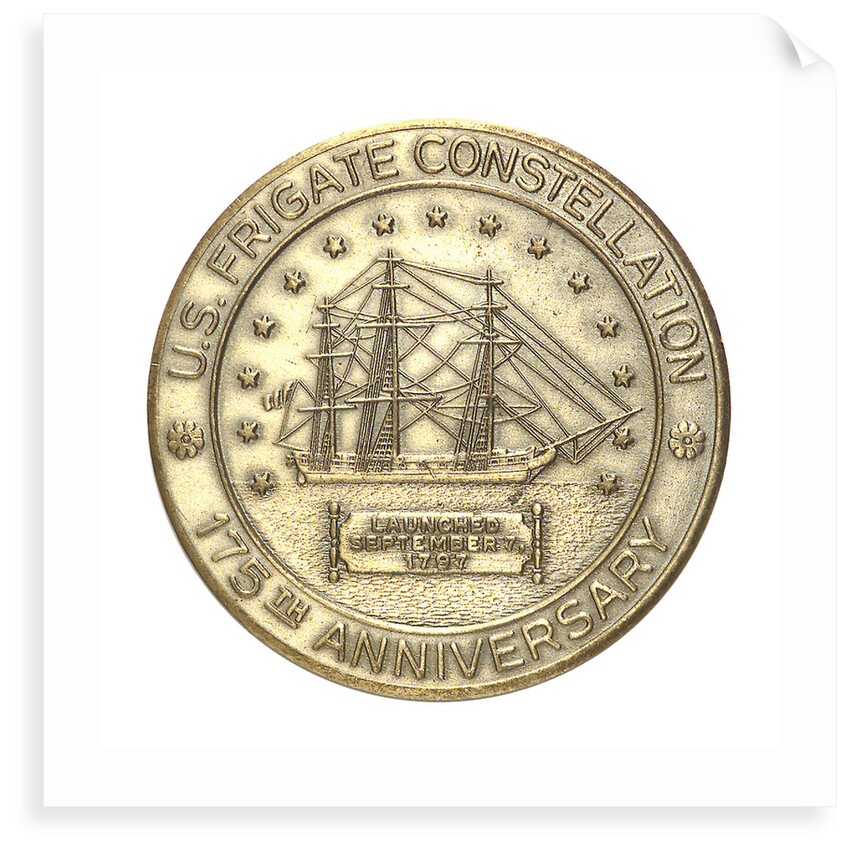 Medal commemorating the US Frigate 'Constellation'; reverse by unknown