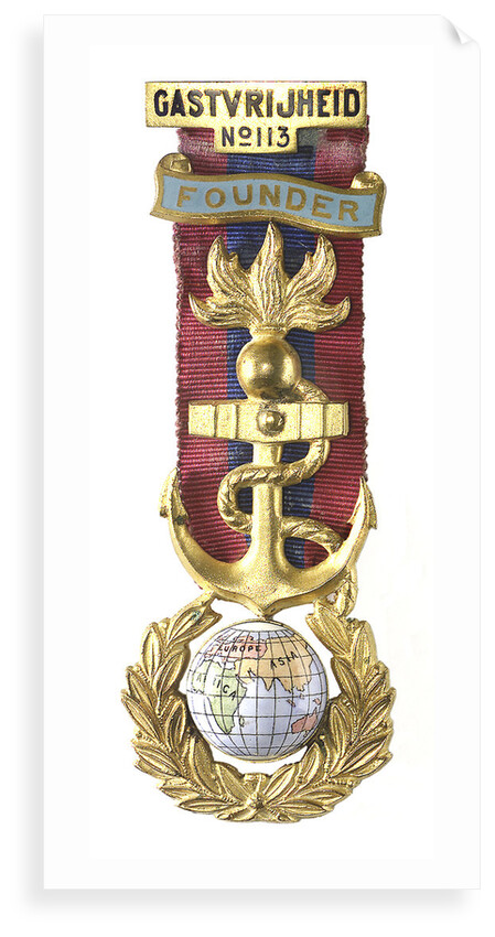 Masonic medal; obverse by H.G. Groneen